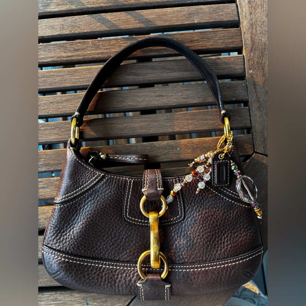 Coach • Brown Leather Mini Hobo Bag 284